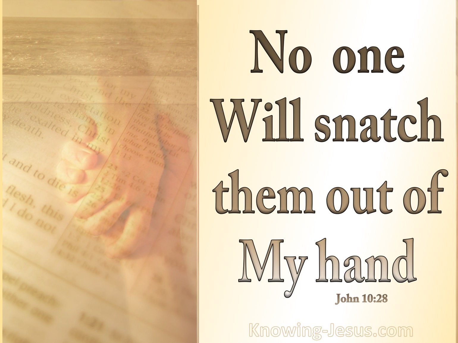 what is the meaning of john 10 28 30